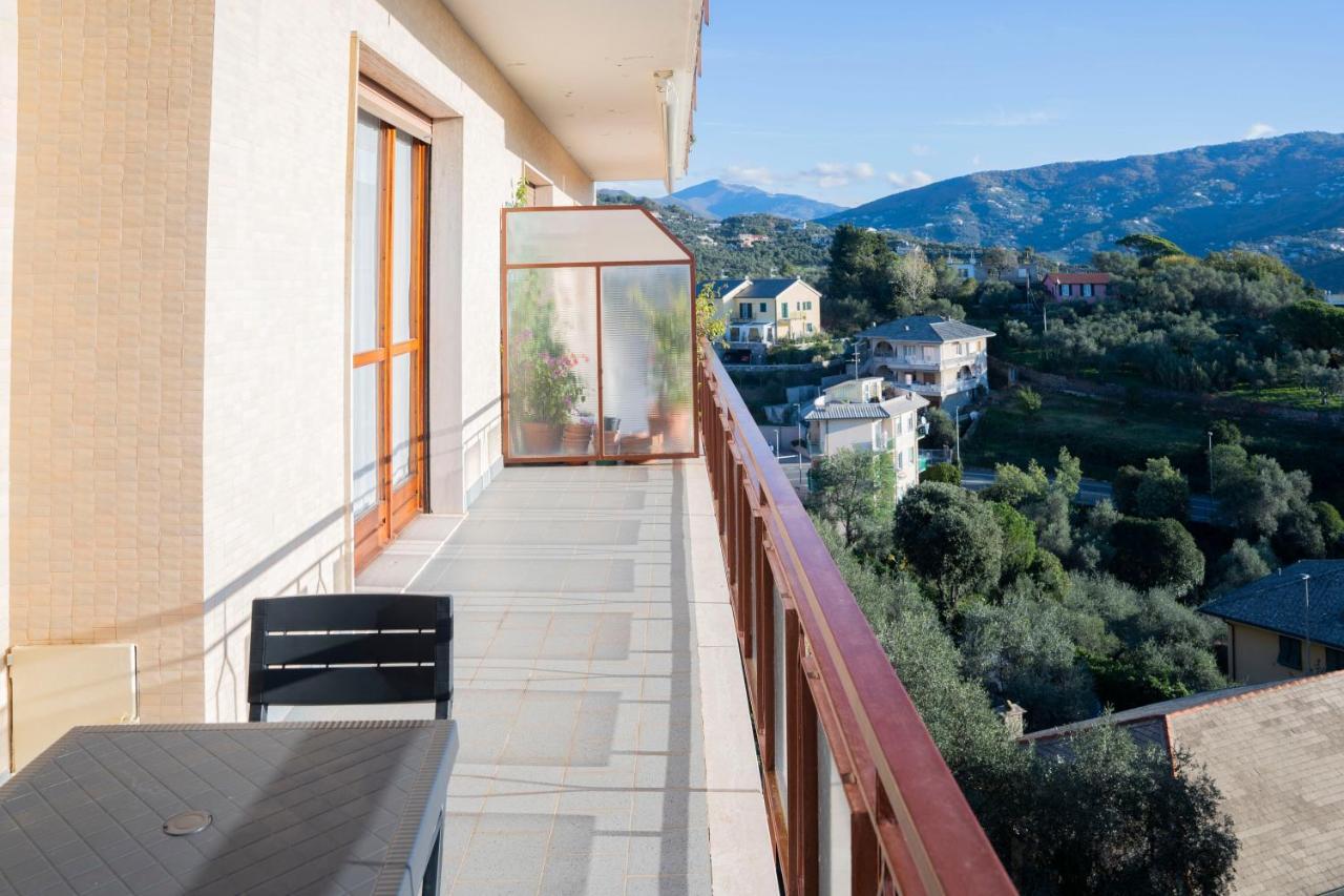 093 - Casa Panorama, Vista Mare E Vista Portofino, 500 Metri Centro Di Chiavari, Posto Auto Gratis Incluso Daire Dış mekan fotoğraf