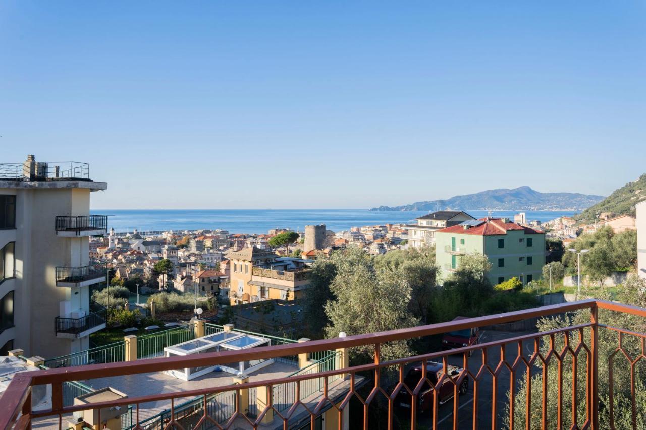 093 - Casa Panorama, Vista Mare E Vista Portofino, 500 Metri Centro Di Chiavari, Posto Auto Gratis Incluso Daire Dış mekan fotoğraf
