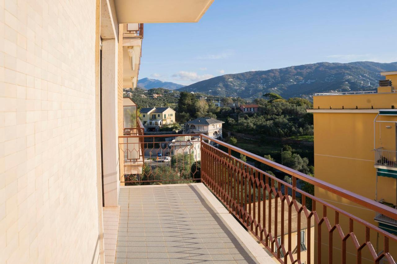 093 - Casa Panorama, Vista Mare E Vista Portofino, 500 Metri Centro Di Chiavari, Posto Auto Gratis Incluso Daire Dış mekan fotoğraf